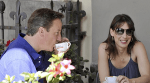 David Cameron al caffé David Cameron al caffé